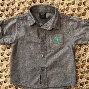 Sale 🎈3/$20 EUC U.S.Polo Assn Denim 100% Cotton Shirt size 18M